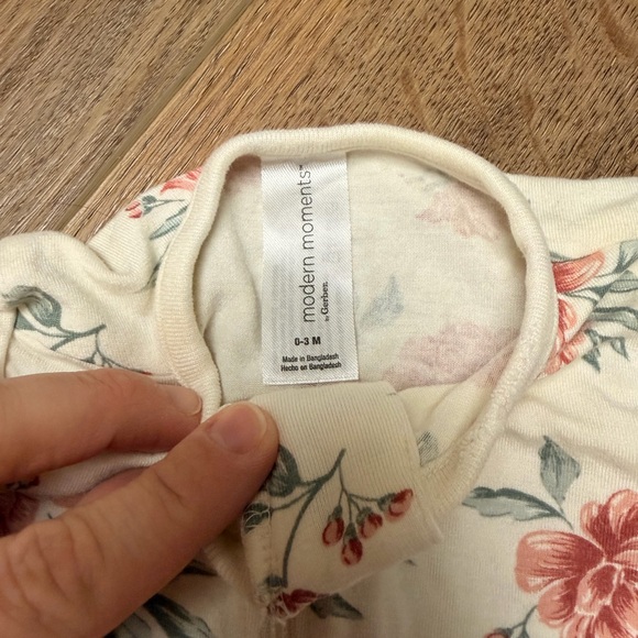 Modern Moments Set Baby Girl Floral Print Super Soft Viscose Footless Sleeper - Picture 4 of 8